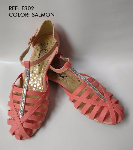 Sandalia Baleta Salmon Mujer Dama Zapato Calzado Envío Grati