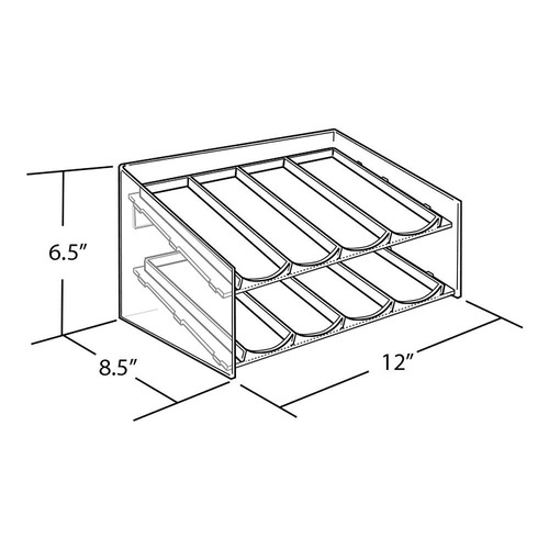 Azar Muestra 222482 12 W X 6.5 H X 8 D 2 Niveles 8 Compar