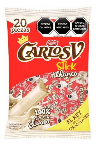 Nestlé Carlos V Stick Blanco 20pzs