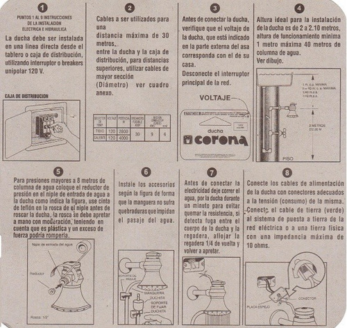 Ducha Electrica Calentador Corona 110 V Regadera Original