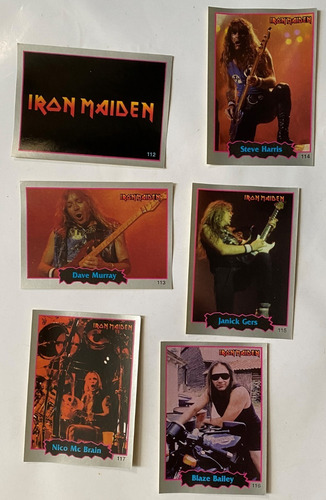 Iron Maiden Figuritas Autoadhesivas Cromos Rock 1997 Fg1