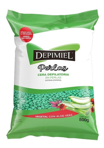 Cera En Perlas Vegetal Con Aloe Vera X 800 Gr Depimiel