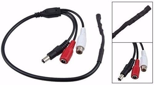 Microfono Espia Para Cctv Con Conector De Corriente Para Cam