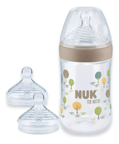 Set Bebe Nuk For Nature Mamadera 260ml Pack Tetinas