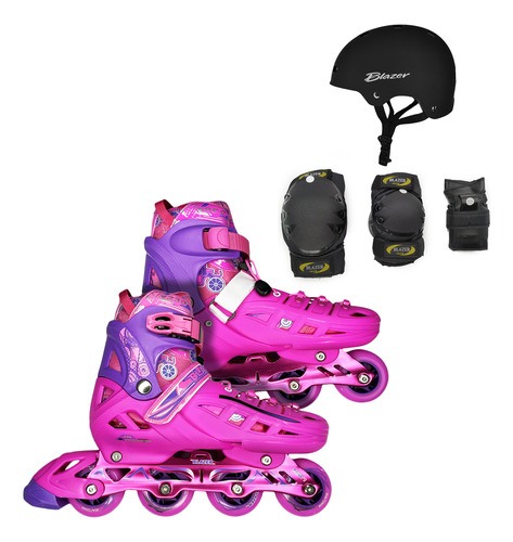 Patines Ajustable Linea Fitness Rm +mochila+casco+proteccion