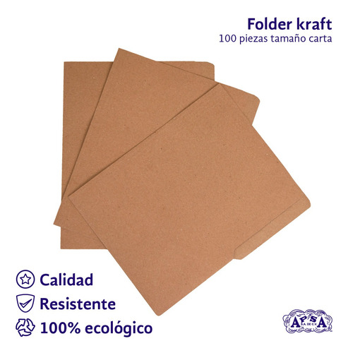 Folder Carta Kraft Marca Apsa