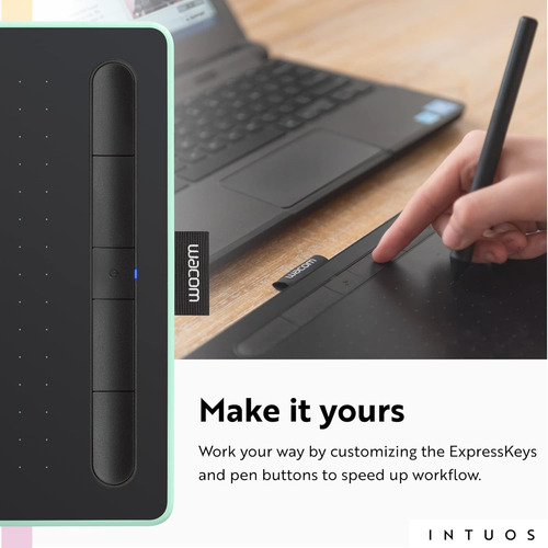 Wacom Intuos Ctl4100wle0 Bluetooth Tableta Chica Color Verde