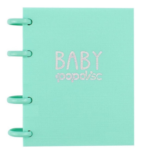 Caderno Baby Mini Sem Pauta Verde Menta 90g/m2 Pop Disc