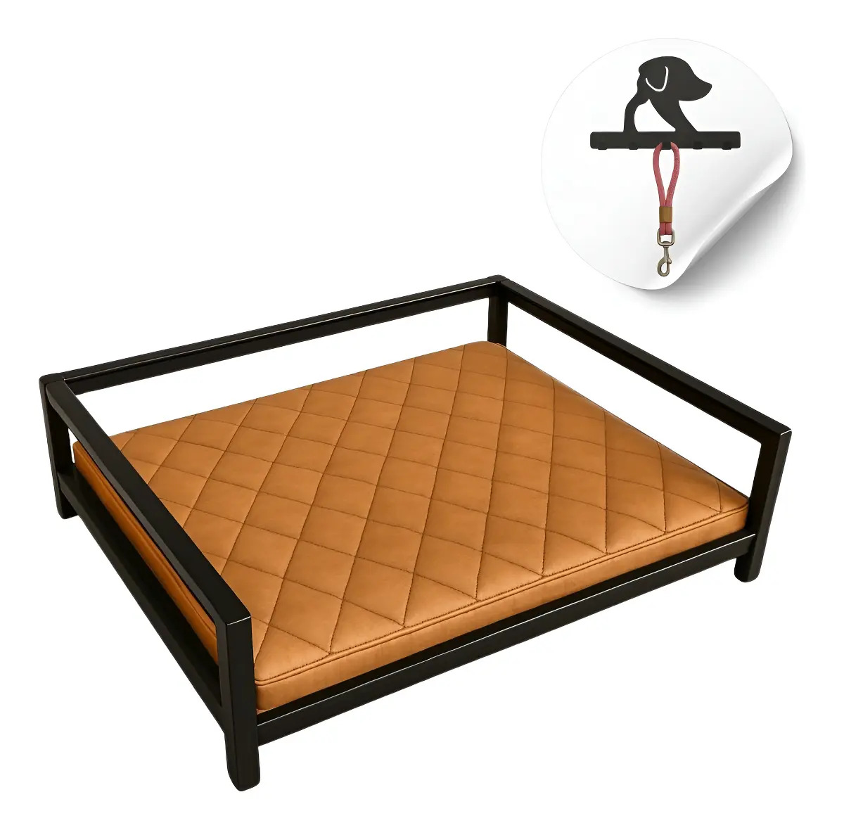 Caminha Pet Almofada 70cm Estilo Industrial + Cor Marrom