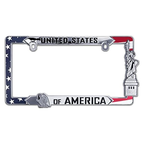 Usa All Metal License Plate Frame