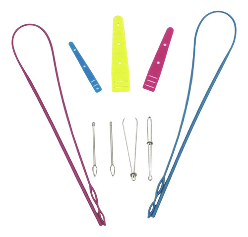 9 Uds. Enhebrador De Cuerdas, Pinzas De Metal, Gancho