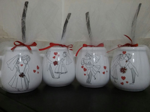 Souvenirs Personalisados En Ceramica Mates Con Bombillas