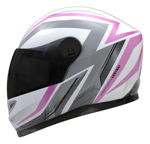 Casco Moto Blanco Y Rojo