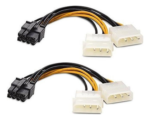 El Cable Importa (paquete De 2) De 8 Pines Pcie A Molex (2x)