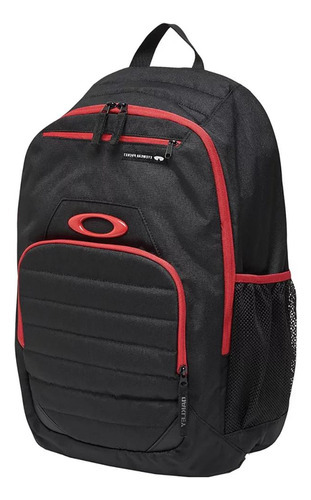 Mochila Oakley Enduro 4.0 25 litros Sm24, color negro y rojo, talla única