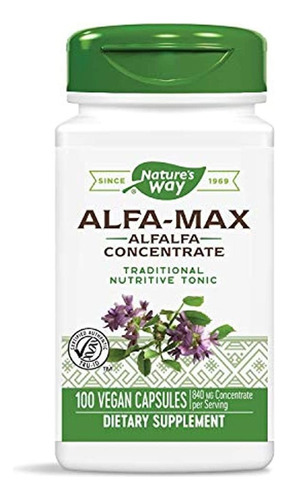 Natures Way Alfa Max Concentrado, 525 miligramo Por Cápsula