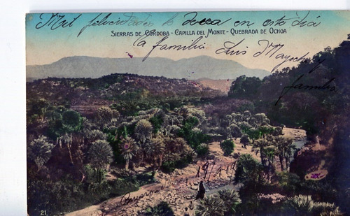 Postal   Antigua De Cordoba   - Capilla Del Monte - Año 1919