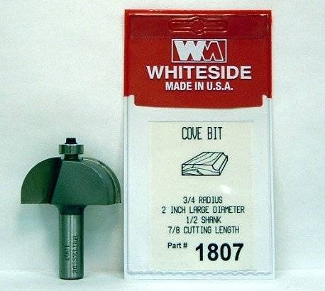 Whiteside Fresas 1807 Bit Cove Con 3/4-pulgadas Radio De 2 P