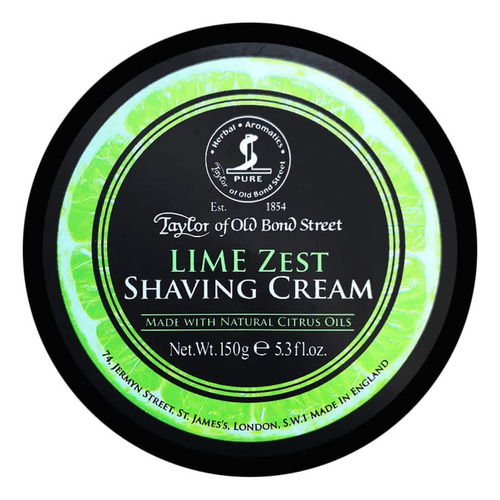 Tazón De Crema De Afeitar Taylor Of Old Bond Street Lime Zes