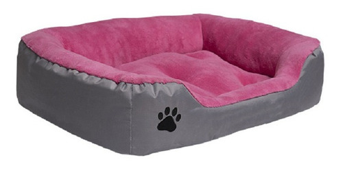 Cama Grande Rectangular Perro Gato Lux Pink 95x70cm Tesso