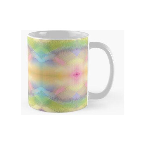 Taza Rayas Y Formas De Pasteles Suaves, Arte Abstracto Psico