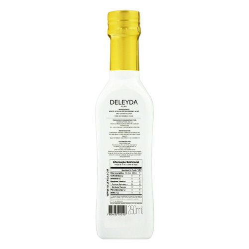 Imagem 4 de 4 de Condimento de Azeite de Oliva com Alho Deleyda Vidro 250ml