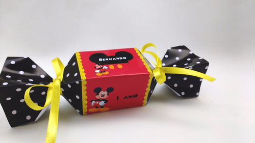 Caixa Bala - Mickey Personalizada -10 Unidades