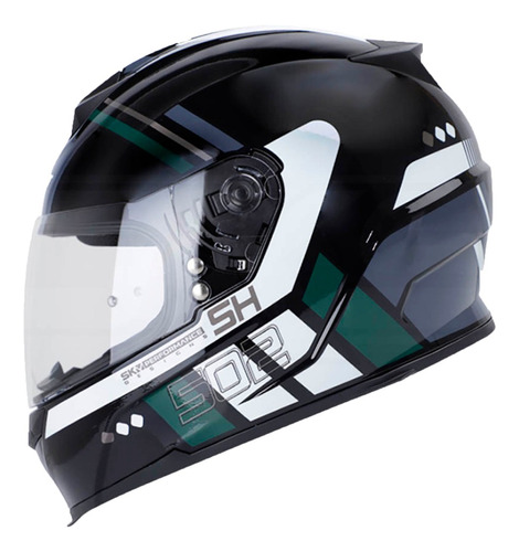 Casco Integral Shaft Vizor Visor Transparente Brillante 