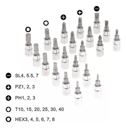 Autocle Dados Acerokit 46pcs Juego De Herramientas Mecánicas