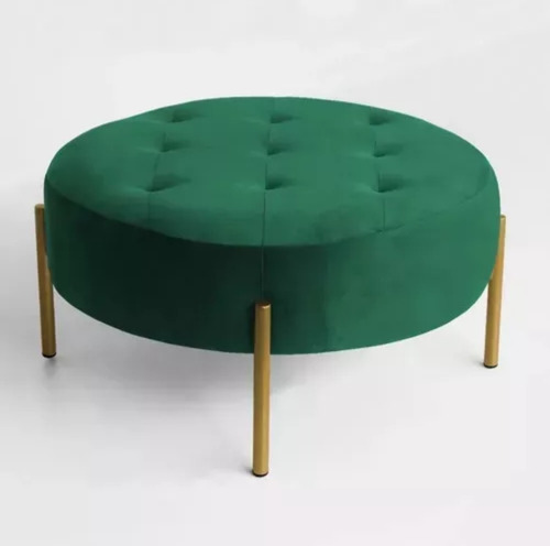 Puff Sofa Redondo Con Base De Metal