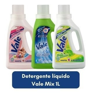 Imagen 2 de 4 de Detergente Liquido Para Ropa Vale Sport 1l