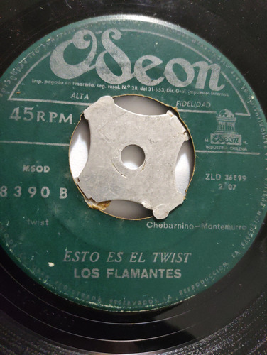Vinilo Single De Los Flamantes Ésto Es Twist/poki Evans(u157 (Usado)