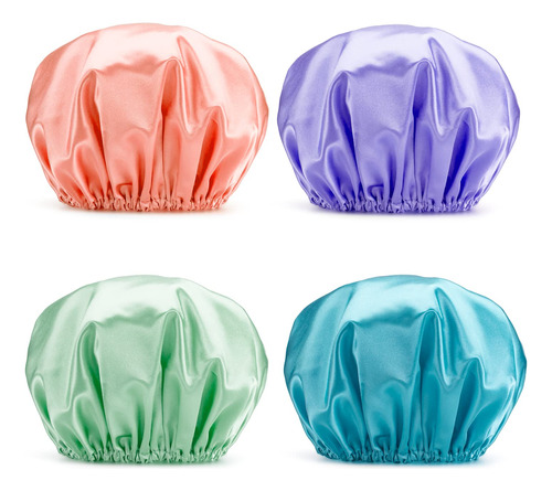 Amazerbath Gorro De Ducha, Paquete De 4 Gorros De Ducha Para