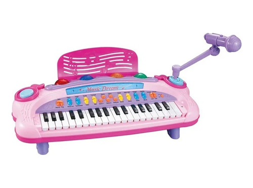 Organeta Musical Teclado Piano Juguete Niñas Con Luces 
