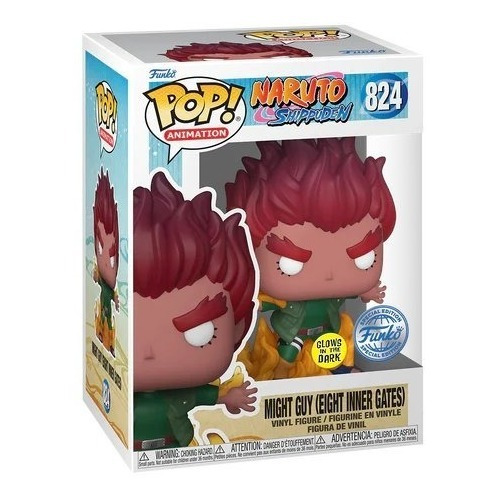 Funko Pop! Might Guy ( Eight Inner Gates ) #824 Glows Dark