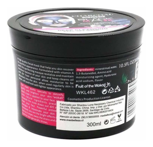 Mascarilla Peel Off Carbón Pote 300ml