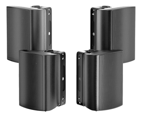 Herdio Bocinas Para Exterior, 6,5 Pulgadas 800w 2 Vías Altavoces Bluetooth Para Exteriores, Impermeable, Amplificador Superior, Amplia Cobertura De Sonido Estéreo, Para Patio Jardín, 2pares Negro