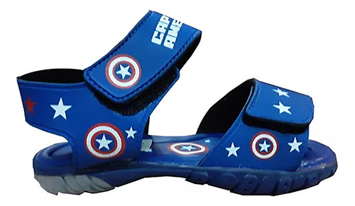 Sandalias Niño Marvel Capitan America Con Luz Led Infantil C