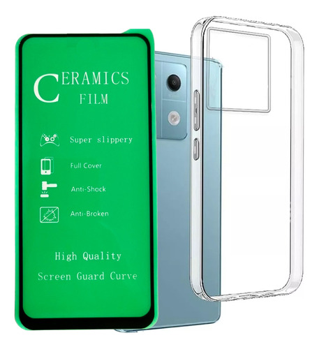 Funda Clear + Vidrio Cerami Para Xiaomi Redmi Note 13 Pro 5g