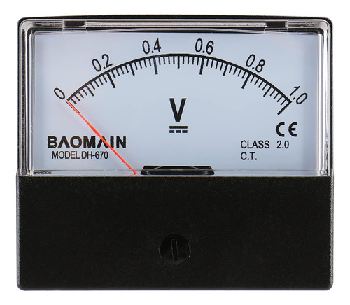 Baomain Voltmetro Dh-670dc 01v Rectangular Clase 2.5analog P