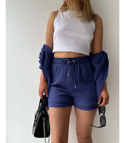 Conjunto De Camisa Y Pantalón Con Solapa Y Manga Larga