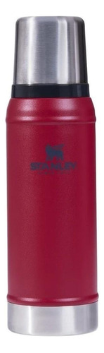 Stanley Termo Clásico 750 ML con Tapón Cebador de acero inoxidable rojo