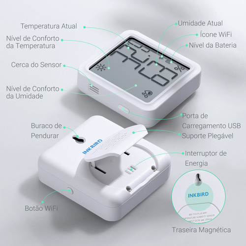 Sensor Temperatura Umidade Wifi Com Aplicativo Inkbird