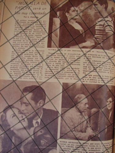 Afiche Antiguo Se Filma Pelicula, Murallas De Pasion 1944