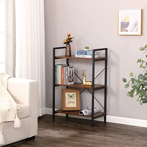 Bewishome 37 H 3 Tier Bookshelf, Estantería De Libro Rústi