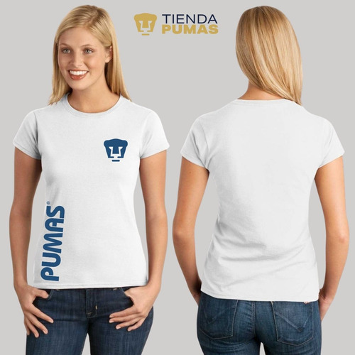 Jersey Playera Fútbol Pumas Unam Mujer Retro Azul Vinil