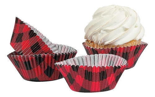 Envolturas Cupcakes Cuadros Bufalo Paquete 100 Unidades Taza