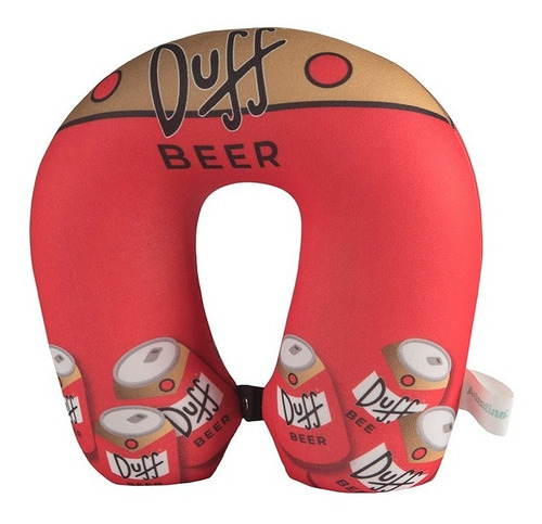 Imagen 1 de 6 de Almohada Cuello Viaje Relax Duff Homero Simpson Hombre Niño