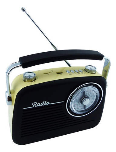 Radio Am Fm Vintage A Pila + Recargable C/ Bluetooth