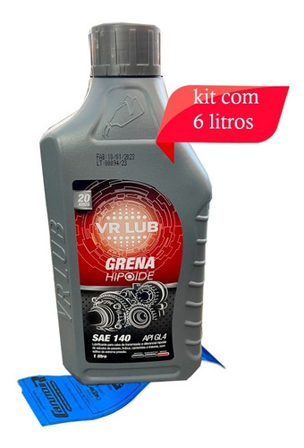 Oleo 140 Mineral Api Gl4 Cambio Redutor Diferencial 6 Litros